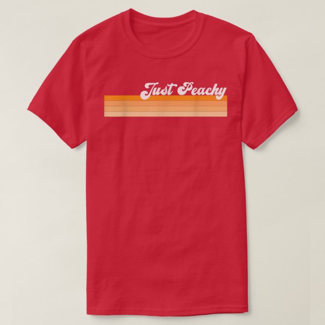 Peachy Summer 70s Georgia Peaches Fruit Hippie Pea T-Shirt (Design Front)
