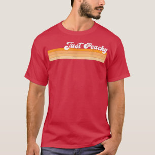 Peachy Summer 70s Georgia Peaches Fruit Hippie Pea T-Shirt