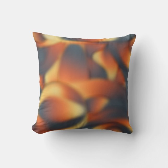 Peachy Sumo Throw Pillow (Front)