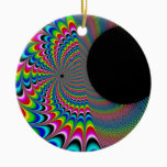 Peackock A Delic - Fractal Art Ceramic Ornament