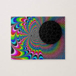 Peackock A Delic - Fractal Art Jigsaw Puzzle