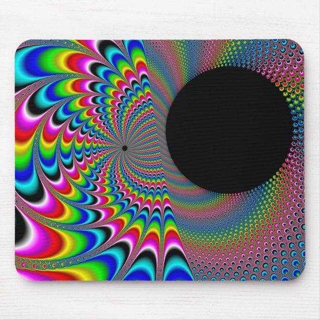 Peackock A Delic - Fractal Art Mouse Pad (Front)