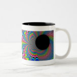 Peackock A Delic - Fractal Art Two-Tone Coffee Mug