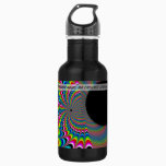 Peackock A Delic - Fractal Art Water Bottle