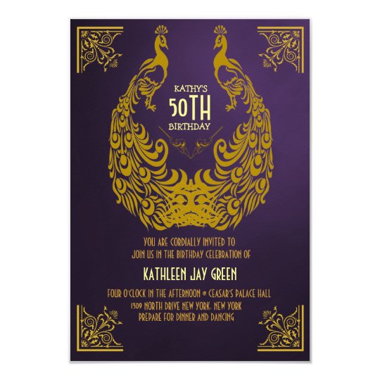 Art Deco Birthday Party Invitations 7