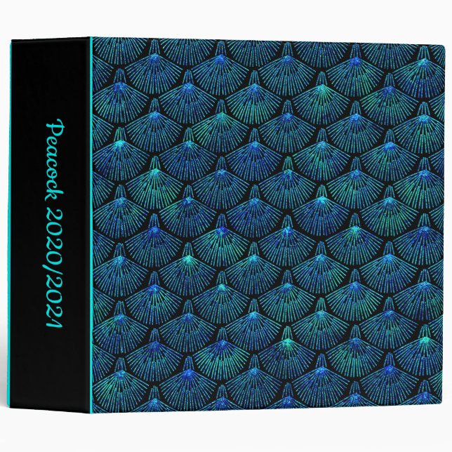 peacock 3 ring binder (Front/Spine)