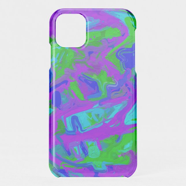 Peacock Abstract Watercolors Uncommon iPhone Case (Back)