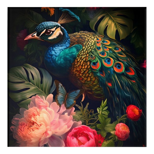 Peacock Acrylic Wall Art (Front)