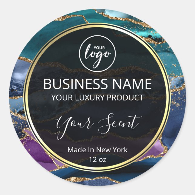 Peacock Agate Deep Vibrant Body Butter Labels (Front)