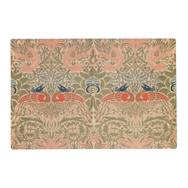 Peacock And Dragon (1878) By William Morris Placemat (Front)