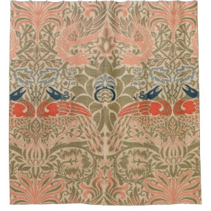 Peacock And Dragon (1878) By William Morris Shower Curtain