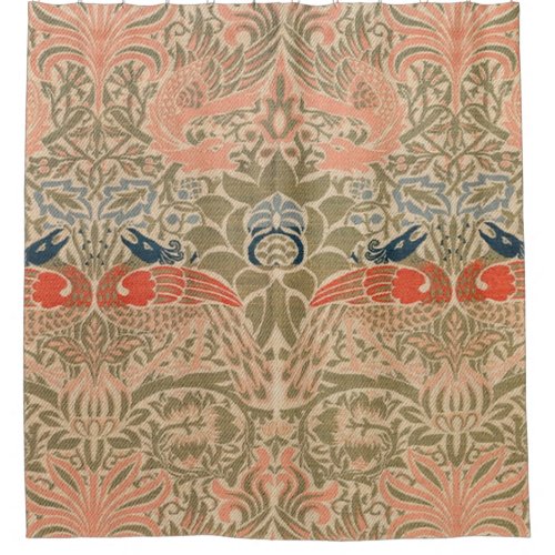 Peacock And Dragon 1878 By William Morris Shower Curtain