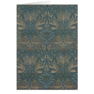 Peacock and Dragon by William Morris Cards
