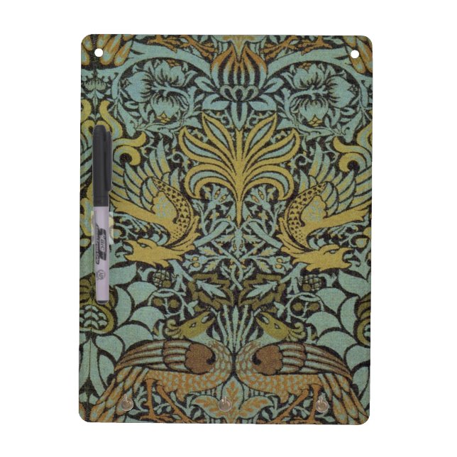 Peacock and Dragon (by William Morris) Dry Erase Board (Front)