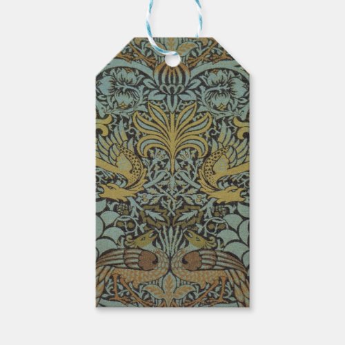 Peacock and Dragon by William Morris Gift Tags