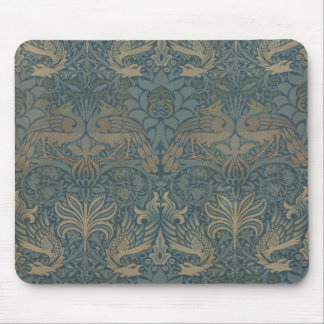 Peacock and Dragon by William Morris Mouse Pad