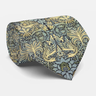 Peacock and Dragon by William Morris Neck Tie