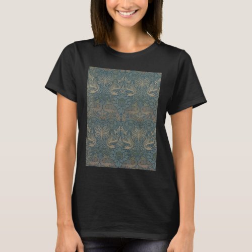 Peacock and Dragon by William Morris T_Shirt