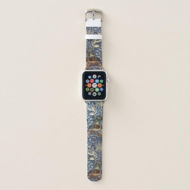 Peacock and Dragon, William Morris Apple Watch Band (Front)