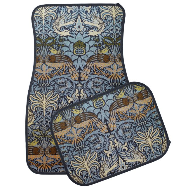Peacock and Dragon, William Morris Car Floor Mat (Set)