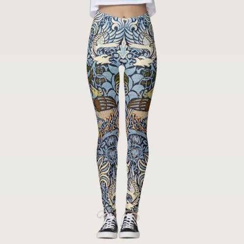 Peacock and Dragon William Morris Leggings