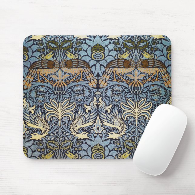 Peacock and Dragon, William Morris Mouse Pad (With Mouse)