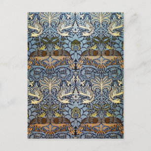 Peacock and Dragon, William Morris Postcard