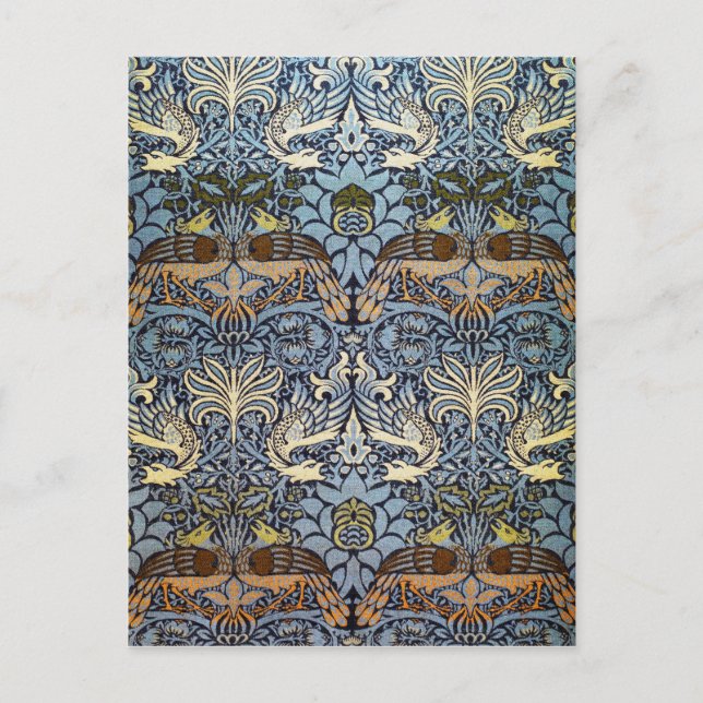 Peacock and Dragon, William Morris Postcard (Front)