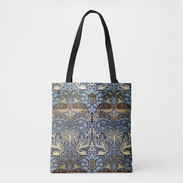 Peacock and Dragon, William Morris Tote Bag (Front)