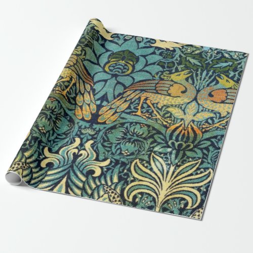 Peacock And Dragon William Morris Wrapping Paper