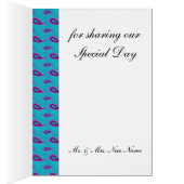 Peacock and Magenta Paisley Pattern Cards (Inside (Right))