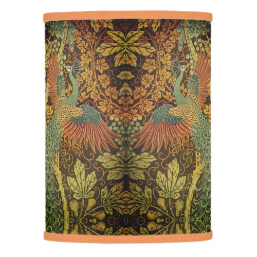 Peacock and oakleaf floral Victorian jacquard Lamp Shade