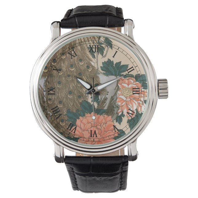 Peacock and Peonies by Hiroshige, Japanese Art Watch (Front)