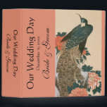 Peacock and Peonies by Hiroshige Wedding Binder<br><div class="desc">Customize this binder to organize your wedding ideas then re-use for wedding photos, memories and keepsakes after your big day! Peacock and Peonies (early 1840s) by Hiroshige is a vintage Japanese fine art wood block painting featuring a beautiful peacock bird with peony flowers in bloom. This image originally came from...</div>