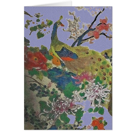 Peacock And Peony Cards (Front)