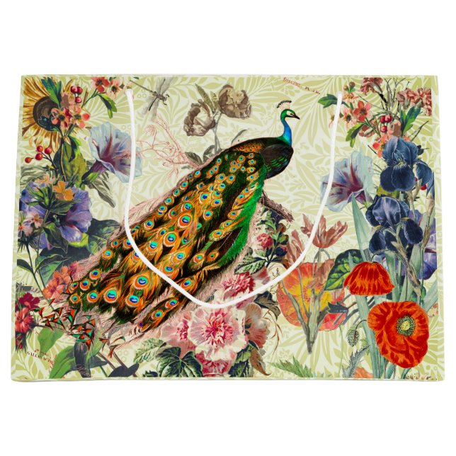 PEACOCK AND WILLIAM MORRIS GIFT BAG (Front)