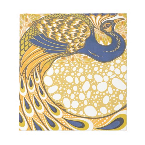 Peacock Antique Vintage Colorful Notepad