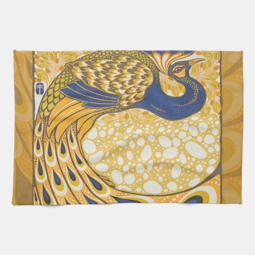 Peacock Antique Vintage Colorful Towel