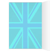 Peacock Aqua Keep Calm And Your Text Union Jack (Inside (Left))