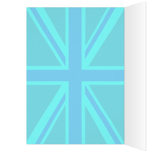 Peacock Aqua Keep Calm And Your Text Union Jack (Inside (Left))