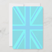 Peacock Aqua Keep Calm And Your Text Union Jack (Back)