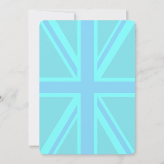 Peacock Aqua Keep Calm And Your Text Union Jack (Back)