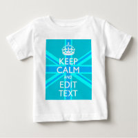 Peacock Aqua Keep Calm And Your Text Union Jack
