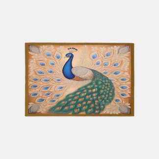 Peacock Area Rug or Wall Hanging
