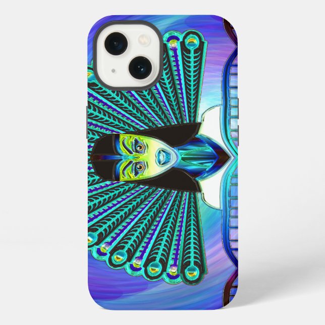 Peacock Art 1 Options Iphone Case (Back)