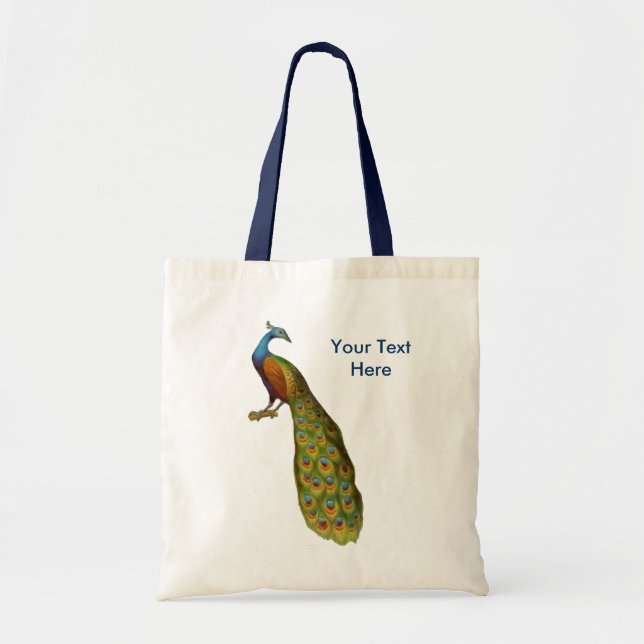 Peacock Art Animal Tote Bag (Front)