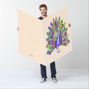 PEACOCK ART BIRTHDAY BIGGEST BIG CARDS CARD