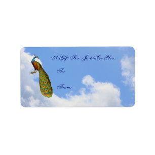 Peacock Art Customizable Gift Tag