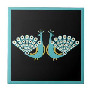 Peacock Art Home Accessories Ceramic Tile
