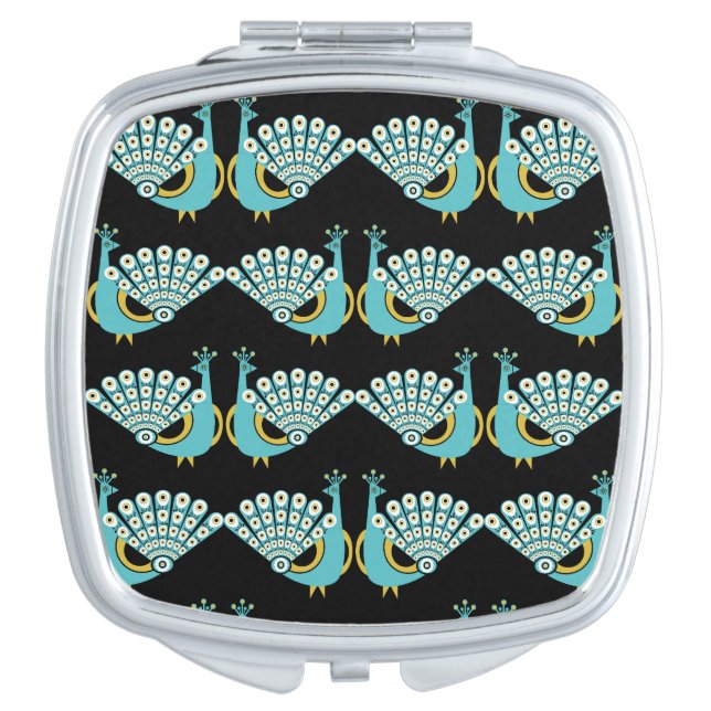 Peacock Art Home Accessories Compact Mirror (Front)